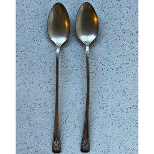 WM Rogers Vintage 1950s Mountain Rose Iced Tea Spoons